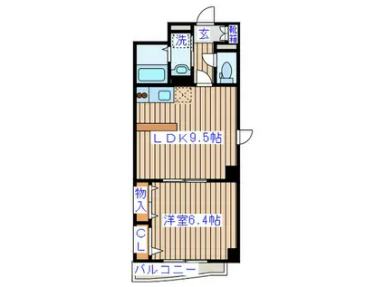 CAST榴岡(1LDK/5階)の間取り写真