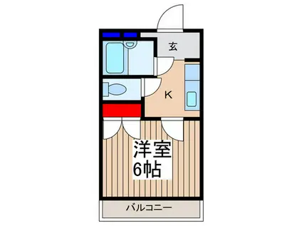 SKハウスIII(ワンルーム/1階)の間取り写真