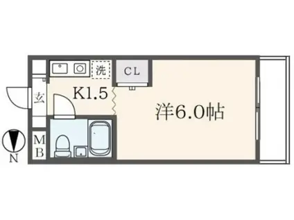 エル・シャロンII(1K/2階)の間取り写真