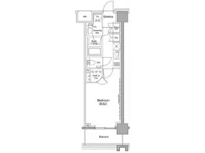 ヴェール・クレール大崎(1K/9階)の間取り写真