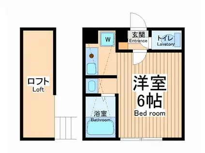 ルロジェ(1K/1階)の間取り写真