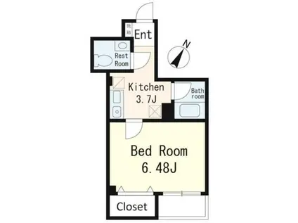 WING高尾(1K/5階)の間取り写真