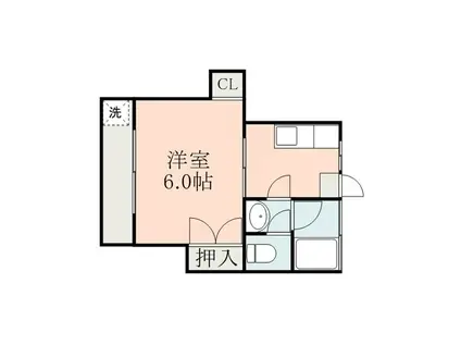 コーポ今村(1K/2階)の間取り写真