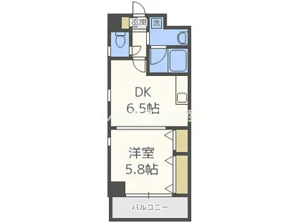 ビエラ江戸堀(1DK/9階)の間取り写真