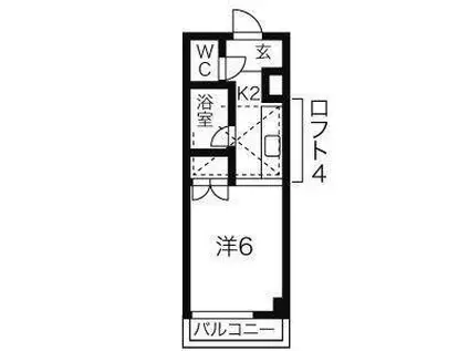 ビレッジアートむろらん(1K/5階)の間取り写真