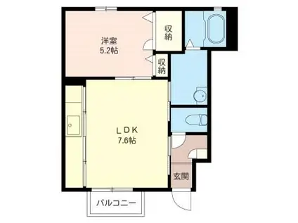  パストラル(1LDK/1階)の間取り写真
