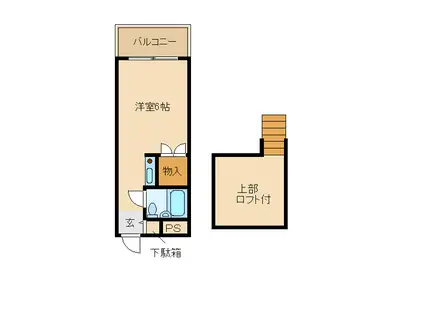 グランドコート(ワンルーム/7階)の間取り写真