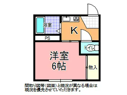 マルサコーポ(1K/2階)の間取り写真