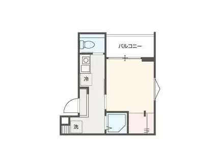 MELLAS京成小岩II(1K/2階)の間取り写真