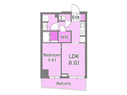 エキュームカワサキ(1LDK/2階)の間取り写真