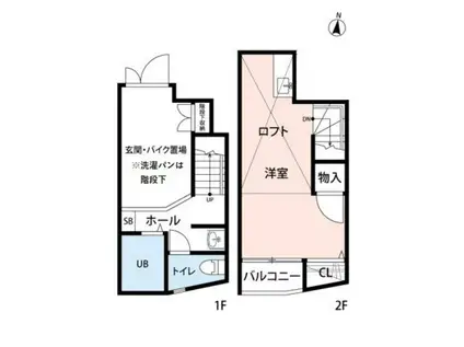 クワトロ・ヴィラ天神南(ワンルーム/1階)の間取り写真