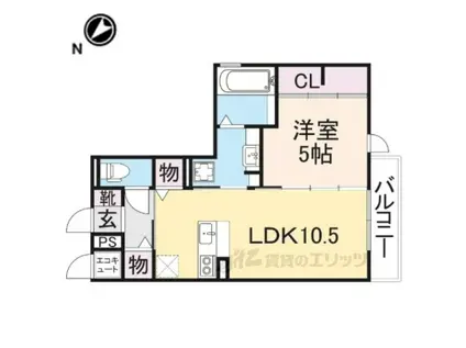 プラナス(1LDK/2階)の間取り写真