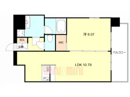 プレジオ御幣島(1LDK/14階)の間取り写真