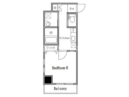 レヴァンテ浅草学生・社会人にオススメ初期費用分割(1K/8階)の間取り写真