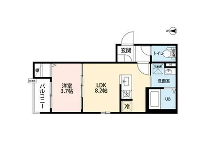 CRASTINE豊が丘クラスティーネユタカガ(1LDK/1階)の間取り写真