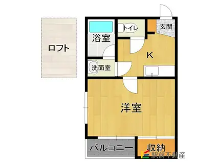 コンフォートベネフィス室見(1K/2階)の間取り写真