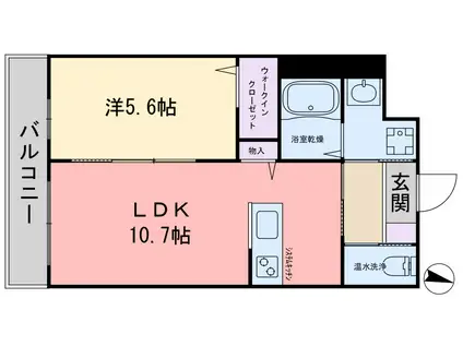 カーサ・グラン伊都(1LDK/3階)の間取り写真