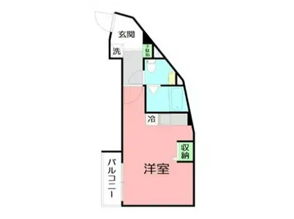 DEN鷹取II(ワンルーム/2階)の間取り写真