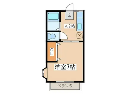 星ビレッジ(1K/1階)の間取り写真