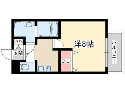 アスティア西中島2(1K/6階)の間取り写真