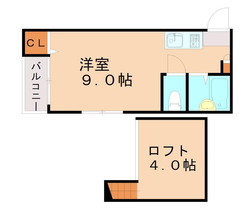 アーバイン吉塚(ワンルーム/2階)の間取り写真