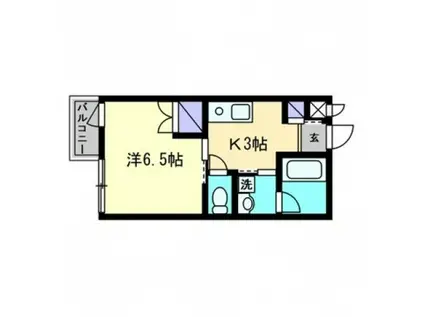 ジャンヌ喜与町(1K/5階)の間取り写真