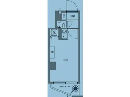 ライオンズマンション目黒不動前(ワンルーム/2階)の間取り写真