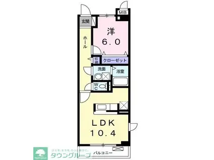 ロイヤル・レジデンス弐番館(1LDK/3階)の間取り写真