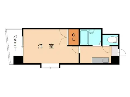 NO20 ハーバービュー戸畑(1K/8階)の間取り写真