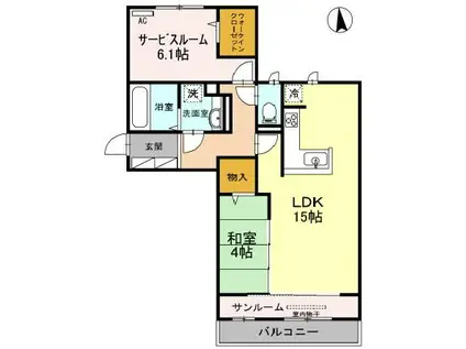 CASAFILANTE VOL II(1SLDK/2階)の間取り写真