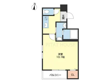 フジパレス木広町(1K/1階)の間取り写真