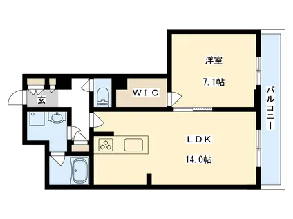 SHA MAISON SUITE森小路(1LDK/3階)の間取り写真