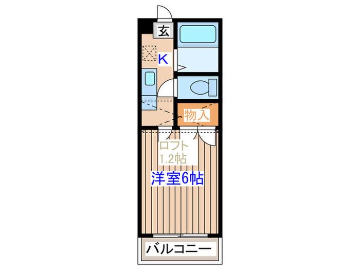 アーバンヒルズ文化町(1K/4階)の間取り写真