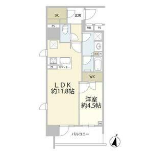 オープンレジデンシア名古屋FRONT(1LDK/13階)の間取り写真