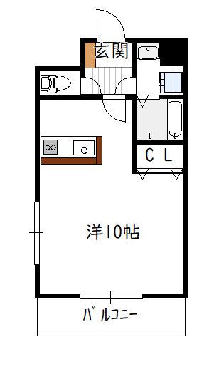 サンライズプラム(ワンルーム/1階)の間取り写真