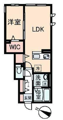 シャルマン(1LDK/1階)の間取り写真