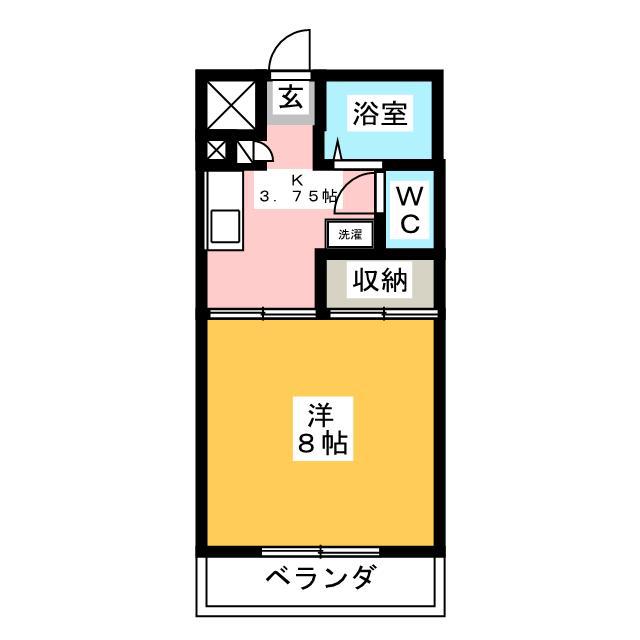 ロベリアくにたち(1K/2階)の間取り写真