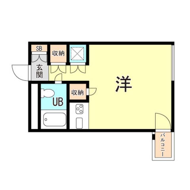 CUBE南塚口3(ワンルーム/3階)の間取り写真