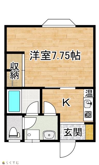 メゾンサンフラワー(1K/2階)の間取り写真