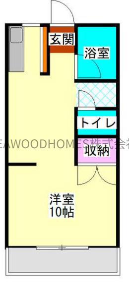 メゾン新栄III(ワンルーム/1階)の間取り写真