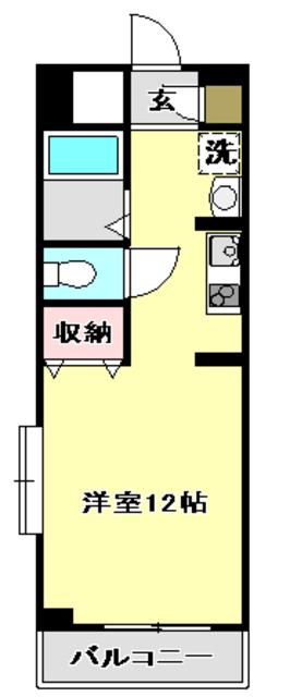 フィットハイム青柳(ワンルーム/2階)の間取り写真