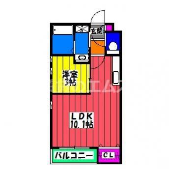 GARNDTIC KAREN博多駅南(1LDK/1階)の間取り写真