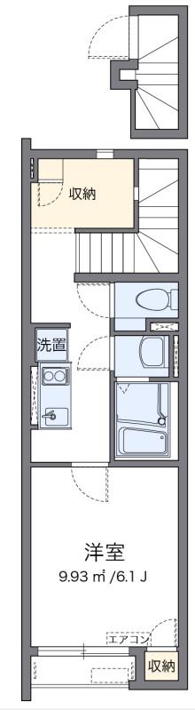 クレイノベルテラス(1K/1階)の間取り写真