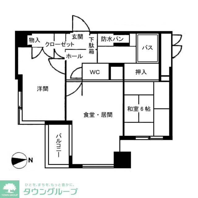 アネックス調布(2DK/9階)の間取り写真