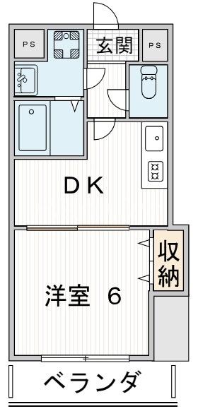 AQUA(1DK/4階)の間取り写真