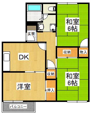 ハイツジュピター(3DK/2階)の間取り写真