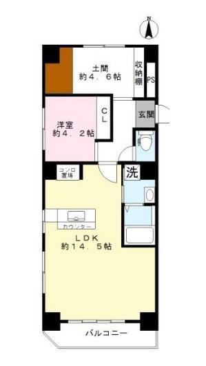イル・ソーレ(1LDK/2階)の間取り写真