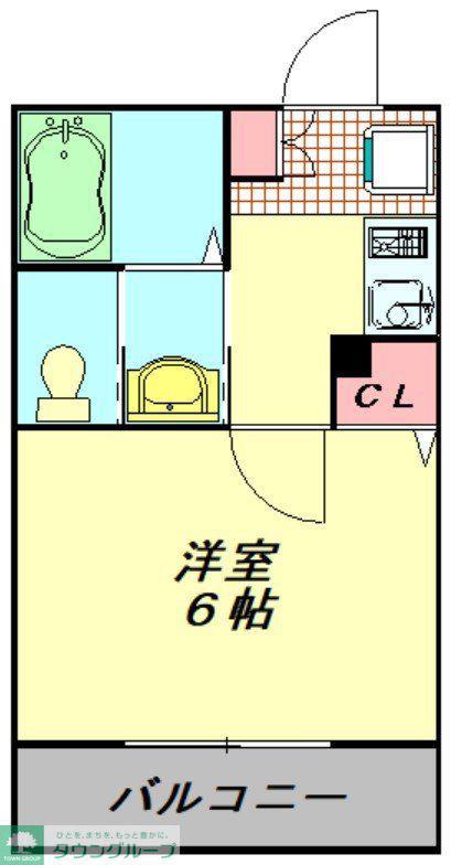 蓮田市東4丁目アパート(1K/2階)の間取り写真