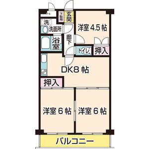 DIO-KAN(3DK/3階)の間取り写真