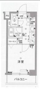 スカイコート大森第6(1K/8階)の間取り写真